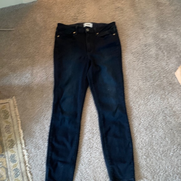 Paige dark wash skinny. Sz 27 petite. Fits a 26 as lots of stretch. 25 “ inseam. - Picture 1 of 6